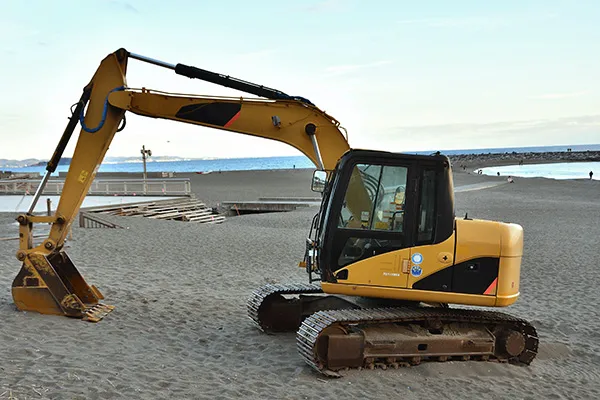 道路工事の施工現場